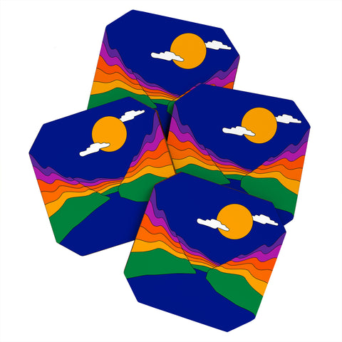 Circa78Designs Rainbow Ravine Coaster Set