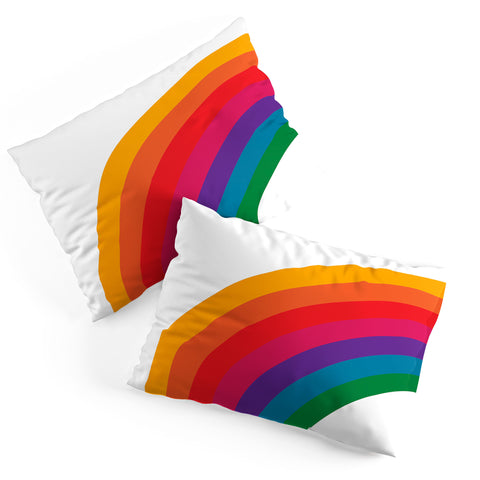 Circa78Designs Retro Bright Rainbow Left Side Pillow Shams