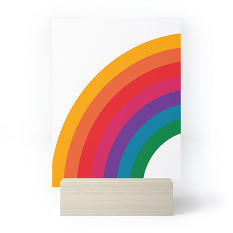 Circa78Designs Retro Bright Rainbow Left Side Mini Art Print