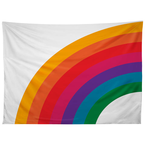 Circa78Designs Retro Bright Rainbow Left Side Tapestry
