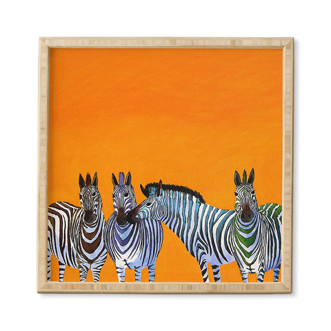 Clara Nilles Candy Stripe Zebras Framed Wall Art