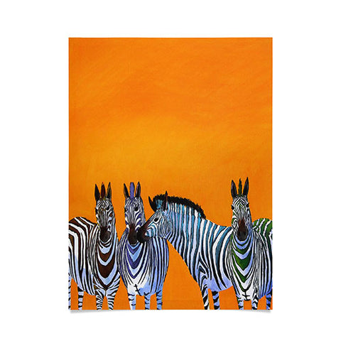 Clara Nilles Candy Stripe Zebras Poster