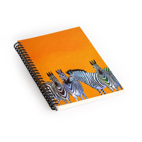 Clara Nilles Candy Stripe Zebras Spiral Notebook