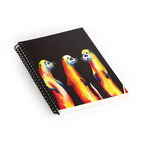Clara Nilles Flaming Otters Spiral Notebook