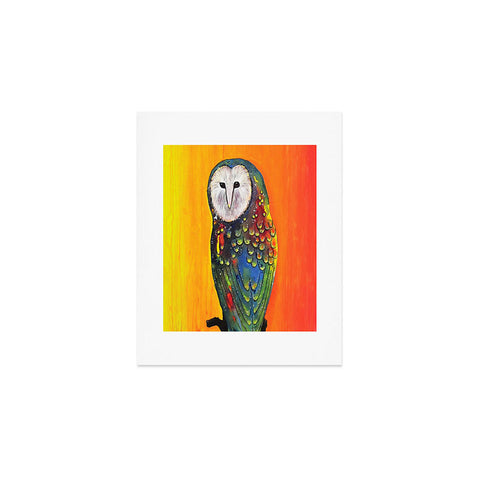 Clara Nilles Glowing Owl On Sunset Art Print