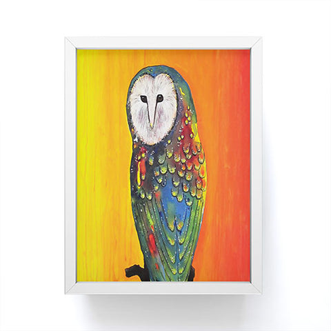 Clara Nilles Glowing Owl On Sunset Framed Mini Art Print