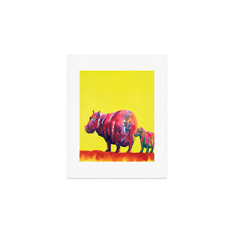 Clara Nilles Habanero Hippopotamus On Lemon Meringue Art Print