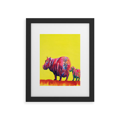Clara Nilles Habanero Hippopotamus On Lemon Meringue Framed Art Print