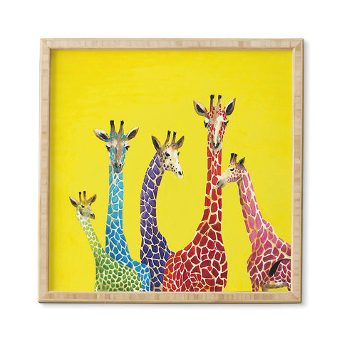 Clara Nilles Jellybean Giraffes Framed Wall Art