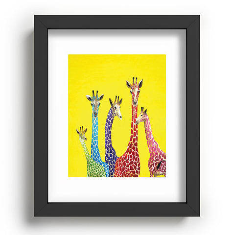Clara Nilles Jellybean Giraffes Recessed Framing Rectangle