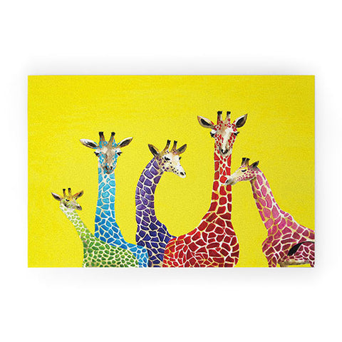 Clara Nilles Jellybean Giraffes Welcome Mat