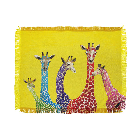 Clara Nilles Jellybean Giraffes Throw Blanket