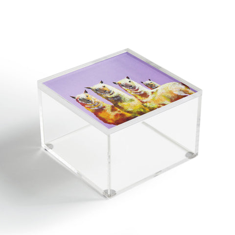 Clara Nilles Lemon Llamas On Lavender Acrylic Box