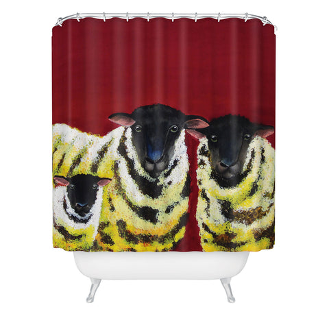 Clara Nilles Lemon Spongecake Sheep Shower Curtain