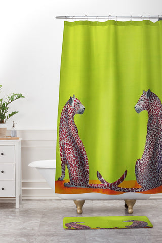 Clara Nilles Leopard Lovers Shower Curtain And Mat
