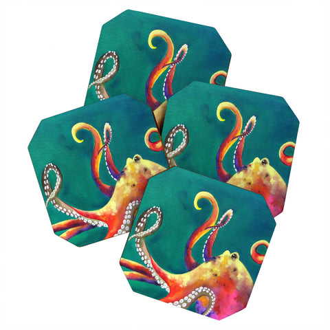 Clara Nilles Mardi Gras Octopus Coaster Set