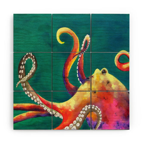 Clara Nilles Mardi Gras Octopus Wood Wall Mural
