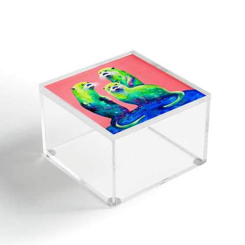 Clara Nilles Margarita Otters On Fresh Melon Acrylic Box