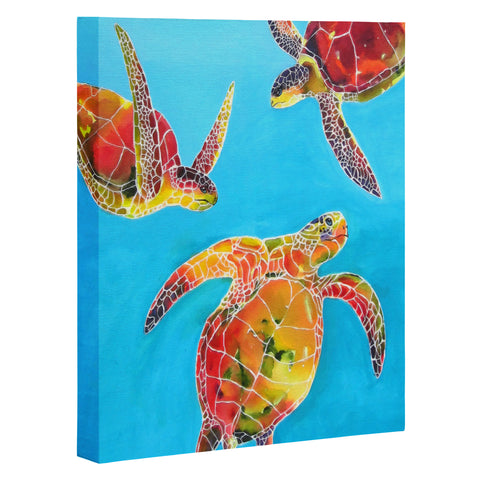 Clara Nilles Tie Dye Sea Turtles Art Canvas