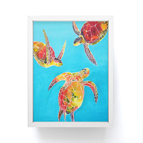 Clara Nilles Tie Dye Sea Turtles Framed Mini Art Print