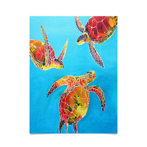Clara Nilles Tie Dye Sea Turtles Poster