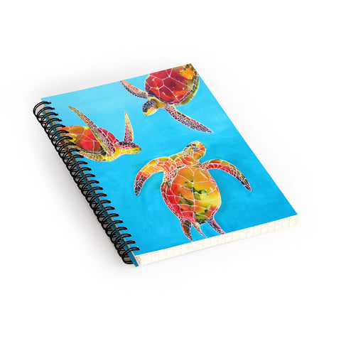 Clara Nilles Tie Dye Sea Turtles Spiral Notebook