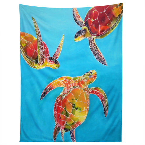 Clara Nilles Tie Dye Sea Turtles Tapestry