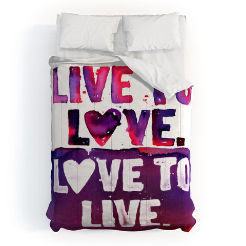 CMYKaren Live To Love Comforter