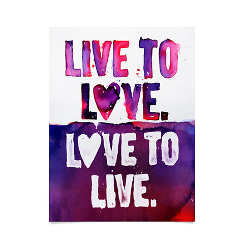 CMYKaren Live To Love Poster