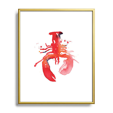 CMYKaren Lobster Metal Framed Art Print