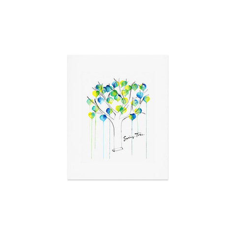 CMYKaren Swing Tree Art Print