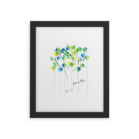 CMYKaren Swing Tree Framed Art Print