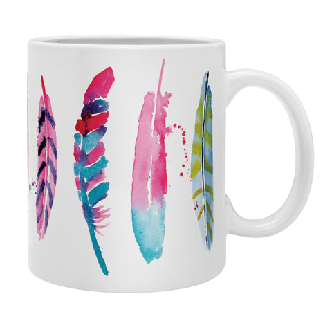 CMYKaren Watercolor Feathers Coffee Mug