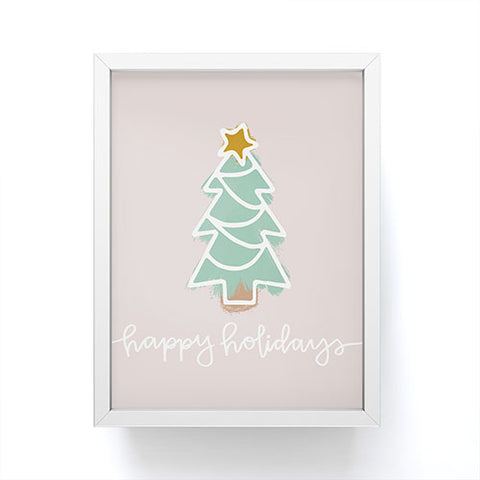 CoastL Studio CoastlL Christmas Light Blush Framed Mini Art Print
