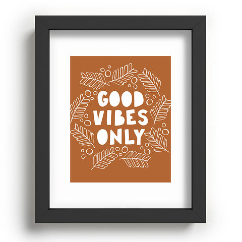 CoastL Studio Good Vibes Only Copper Recessed Framing Rectangle