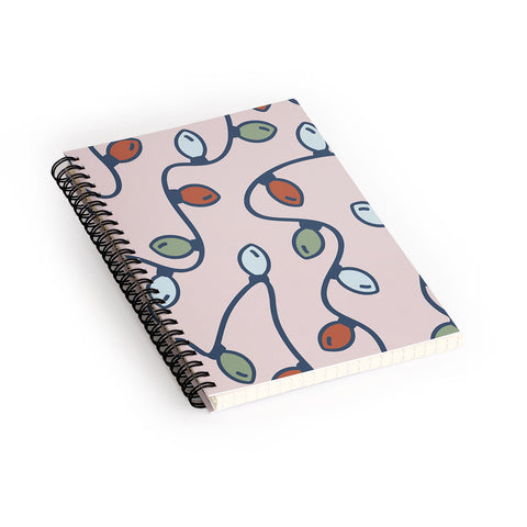 CoastL Studio Merry and Bright Holiday Light Spiral Notebook