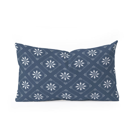 CoastL Studio Scandinavian Classic Blue Oblong Throw Pillow
