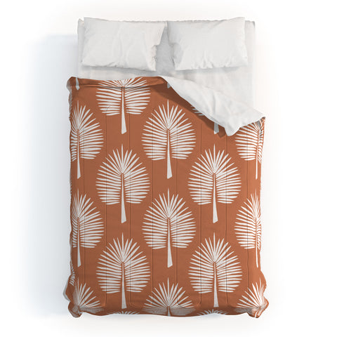 CoastL Studio Wide Palm Terra Cotta Comforter