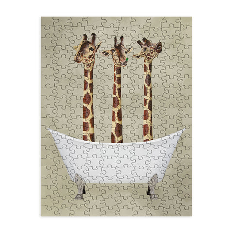 Coco de Paris 3 giraffes in bathtub Puzzle