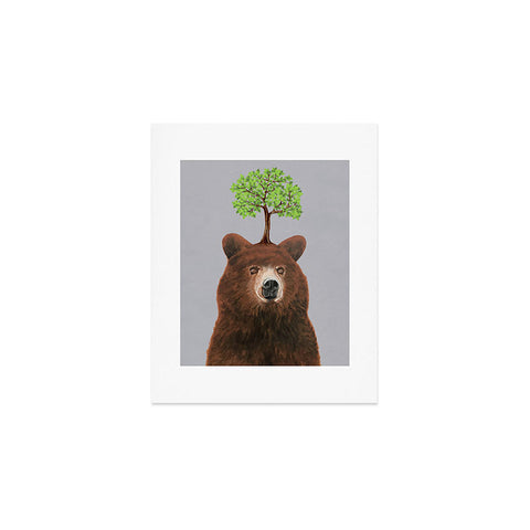 Coco de Paris A brown bear with a tree Art Print