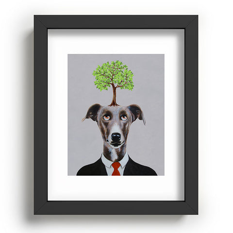 Coco de Paris A greyhound with a tree Recessed Framing Rectangle
