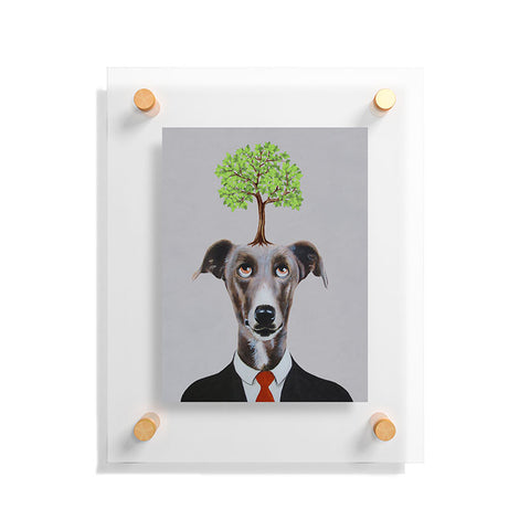 Coco de Paris A greyhound with a tree Floating Acrylic Print