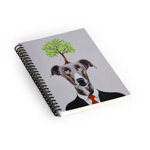 Coco de Paris A greyhound with a tree Spiral Notebook