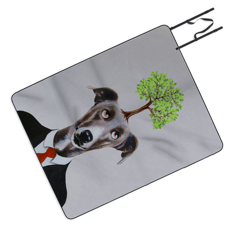 Coco de Paris A greyhound with a tree Picnic Blanket