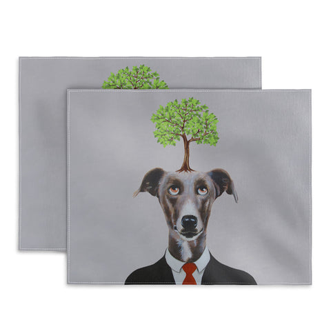 Coco de Paris A greyhound with a tree Placemat