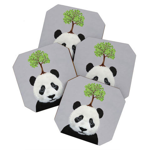 Coco de Paris A Panda with a tree Coaster Set