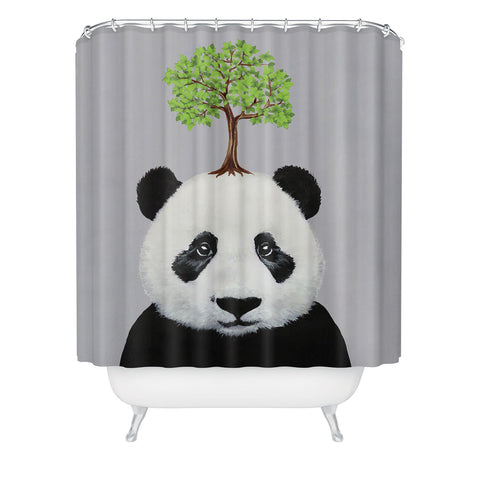 Coco de Paris A Panda with a tree Shower Curtain