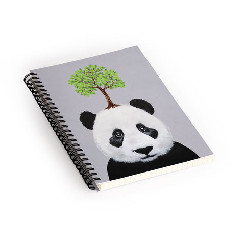 Coco de Paris A Panda with a tree Spiral Notebook