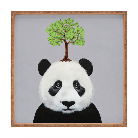 Coco de Paris A Panda with a tree Square Tray
