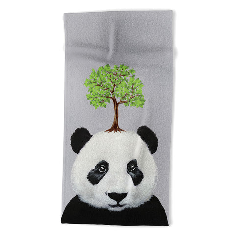 Coco de Paris A Panda with a tree Beach Towel